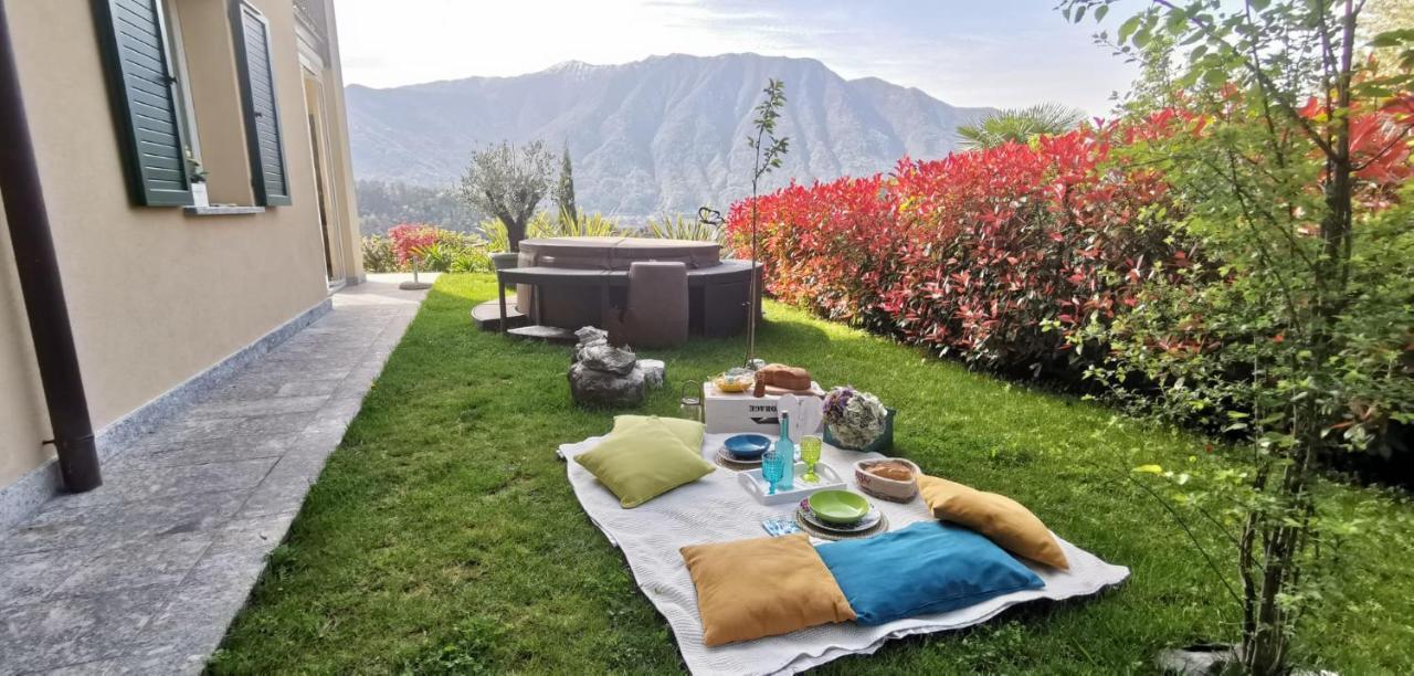 Magic Garden With Jacuzzi-Pool And Luxury Lake Como View Lenno Exterior foto
