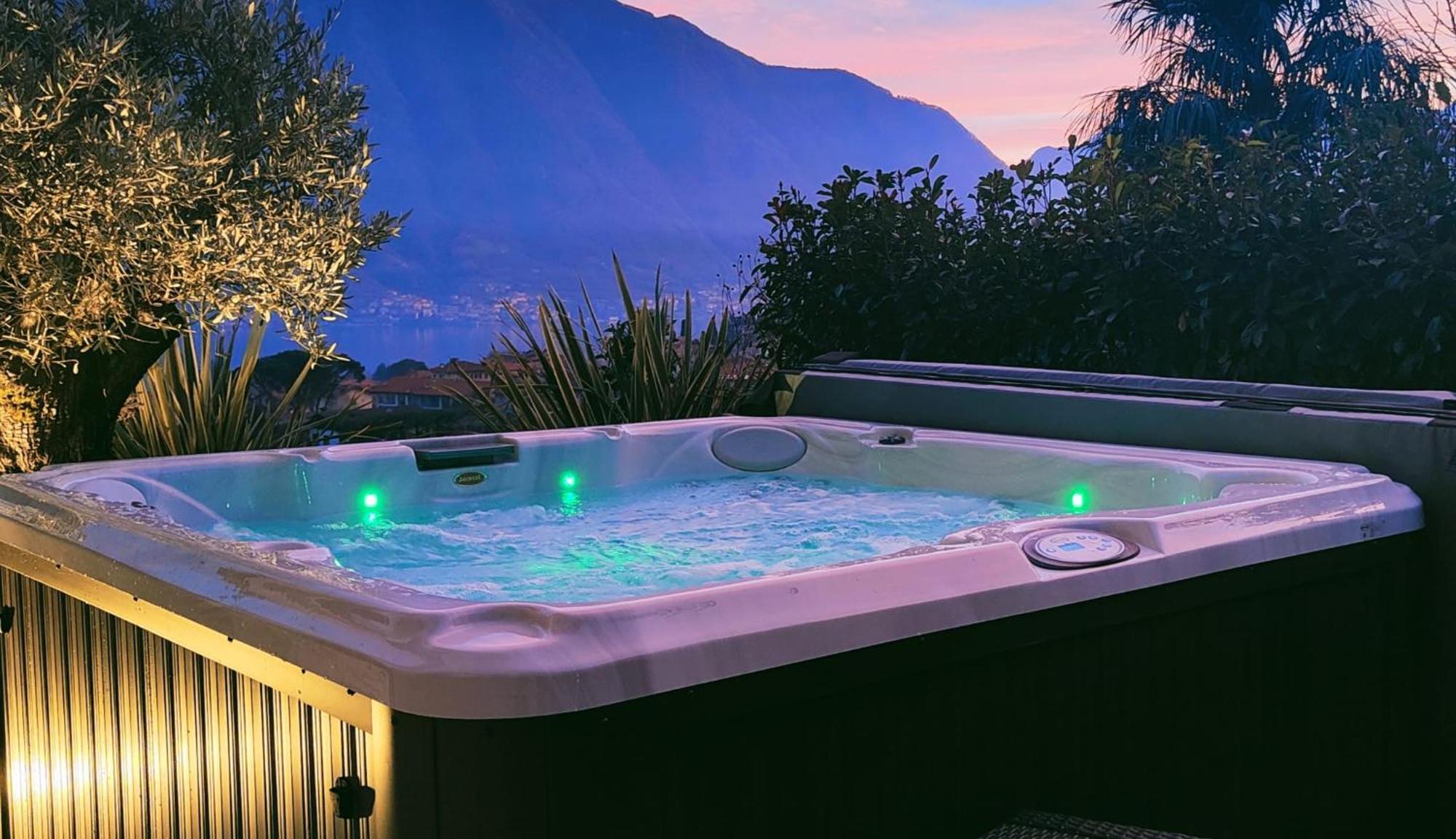 Magic Garden With Jacuzzi-Pool And Luxury Lake Como View Lenno Exterior foto
